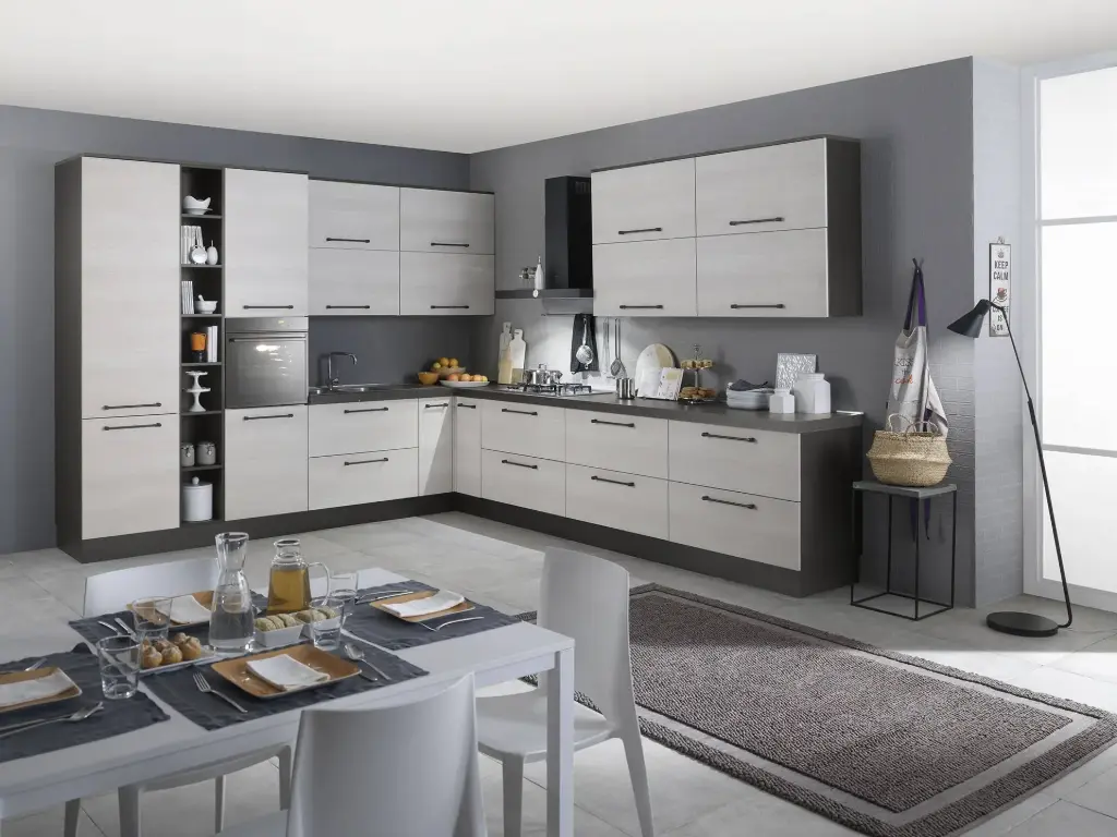 Urban — cuisine en L en pin clair