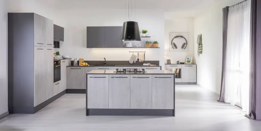 Urban — concrete-grey island kitchen
