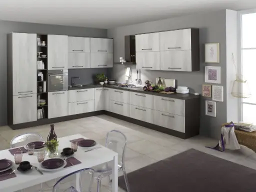 Urban — white oak L-shaped kitchen