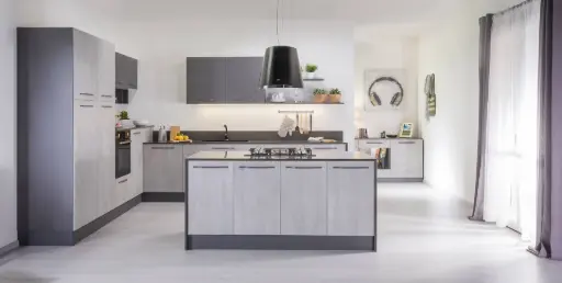 Urban — concrete-grey island kitchen